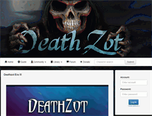 Tablet Screenshot of deathzot.net